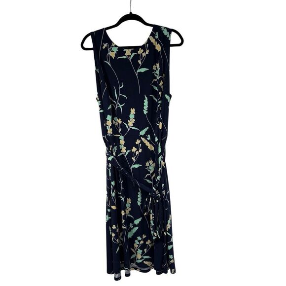 Charter‎ Club Navy Blue Floral Sleeveless Midi Dress 3X - Picture 1 of 11